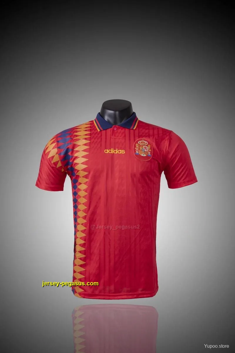 Retro 1994 Spain Home Soccer Jersey Retro 1994 Spain Home Soccer Jersey