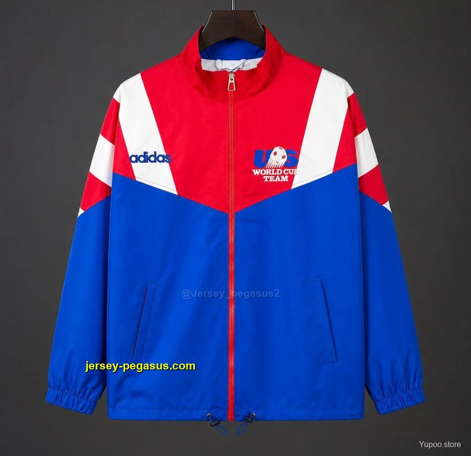 Retro 1994 USA Blue Full Zipper Windbreaker Retro 1994 USA Blue Full Zipper Windbreaker