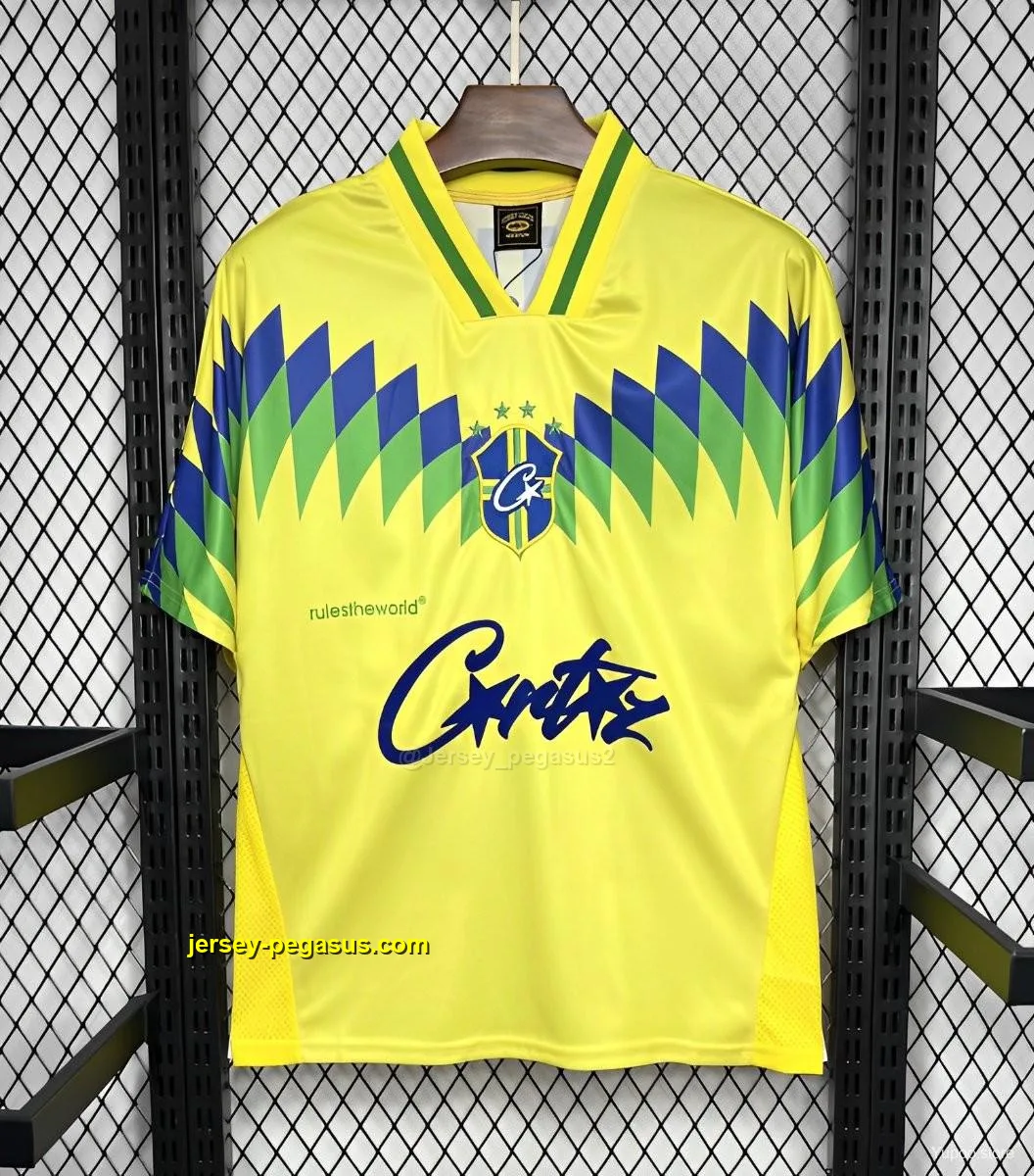 Retro 1995 Brazil Home Corteiz Jersey Retro 1995 Brazil Home Corteiz Jersey