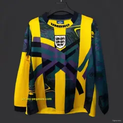 Retro 1995 England Yellow Goalkeeper Yellow Jersey