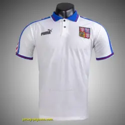 Retro 1996 Czech Republic Away Soccer Jersey