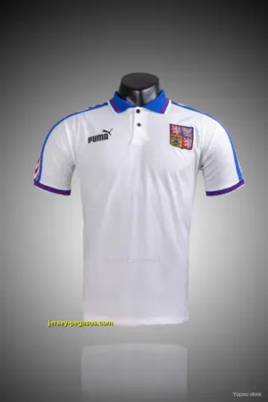 Retro 1996 Czech Republic Away Soccer Jersey