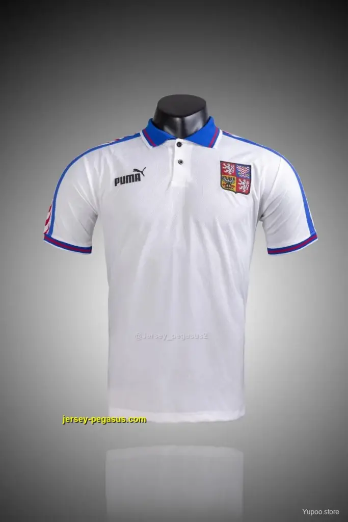 Retro 1996 Czech Republic Away Soccer Jersey