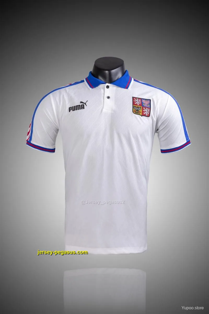 Retro 1996 Czech Republic Away Soccer Jersey Retro 1996 Czech Republic Away Soccer Jersey