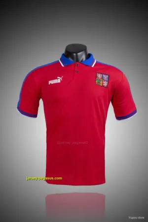 Retro 1996 Czech Republic Home Soccer Jersey