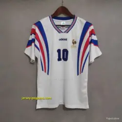 Retro 1996 France Away Soccer Jersey