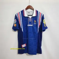 Retro 1996 France Home Jersey With EURO 1996 Patch