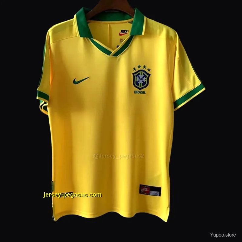 Retro 1997 Brazil Home Jersey Retro 1997 Brazil Home Jersey