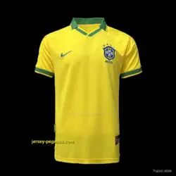 Retro 1997 Brazil Home Soccer Jersey
