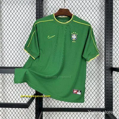 Retro 1998 Brazil Goalkeeper Green Jersey Retro 1998 Brazil Goalkeeper Green Jersey