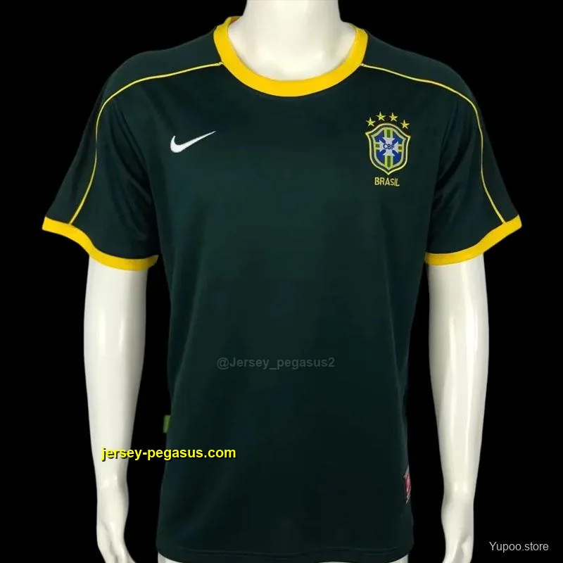 Retro 1998 Brazil Green Goalkeeper Jersey Retro 1998 Brazil Green Goalkeeper Jersey