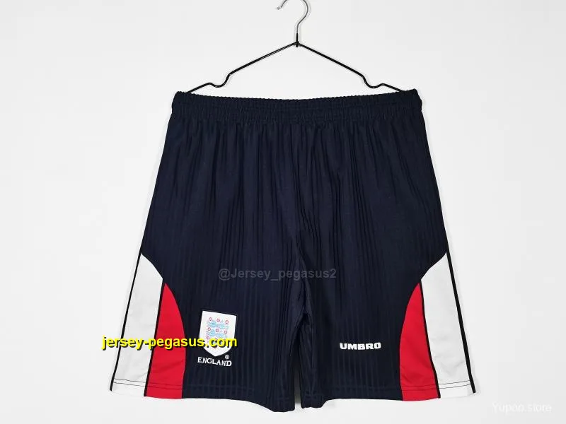 Retro 1998 England Home Shorts Soccer Jersey Retro 1998 England Home Shorts Soccer Jersey