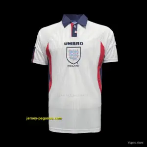 Retro 1998 England Home Soccer Jersey
