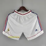 Retro 1998 France Home White Shorts