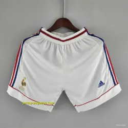 Retro 1998 France Home White Shorts