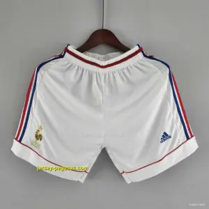 Retro 1998 France Home White Shorts