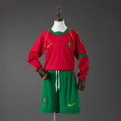Portugal 2004 Home Retro Long Sleeve Kids Kit Jersey