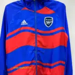 Arsenal blue red windbreaker jacket