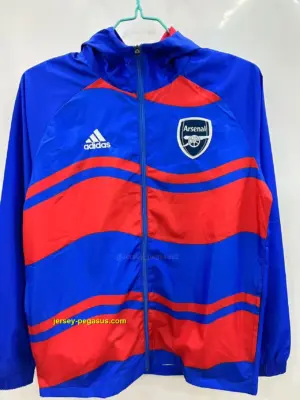 Arsenal blue red windbreaker jacket
