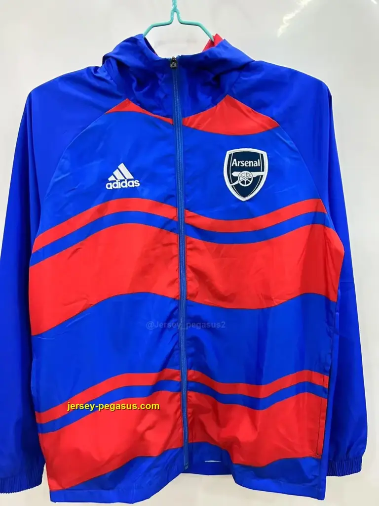 Arsenal blue red windbreaker jacket