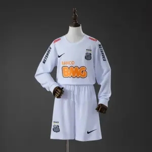Santos Home Retro Long Sleeve Kids Kit Jersey