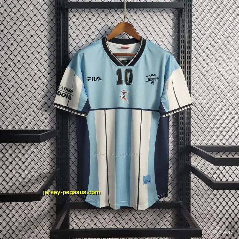 Retro 2001 Argentina MARADONA #10 Commemorative Edition Jersey Retro 2001 Argentina MARADONA #10 Commemorative Edition Jersey