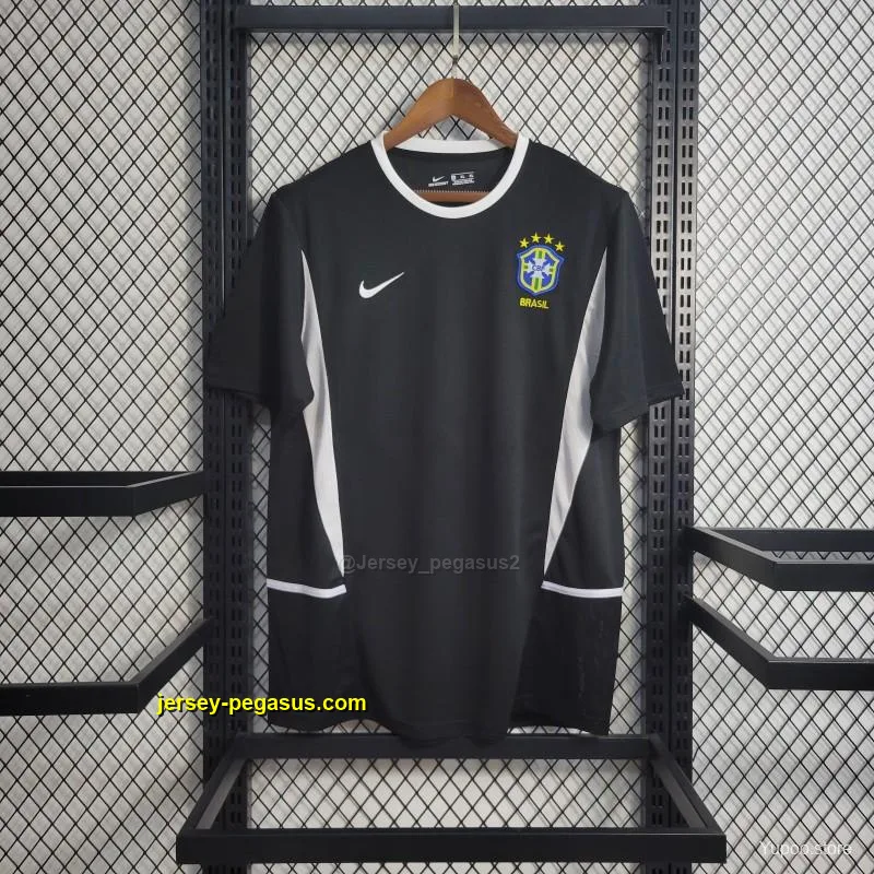 Retro 2002 Brazil Black Goalkeeper Jersey Retro 2002 Brazil Black Goalkeeper Jersey
