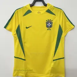 Retro 2002 Brazil Home Soccer Jersey
