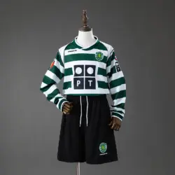 Sporting CP Home Retro Long-Sleeve Kids Kit Jersey
