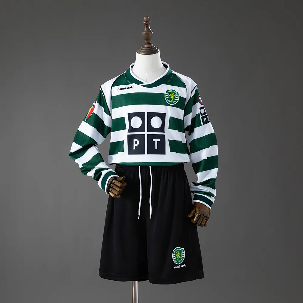 Sporting CP Home Retro Long-Sleeve Kids Kit Jersey Sporting CP Home Retro Long-Sleeve Kids Kit Jersey