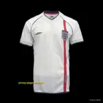 Retro 2002 England Home Soccer Jersey