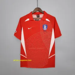 Retro 2002 Korean Red Soccer Jersey