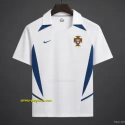 Retro 2002 Portugal Away White Jersey