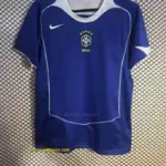 Retro 2004 Brazil Away Blue Jersey