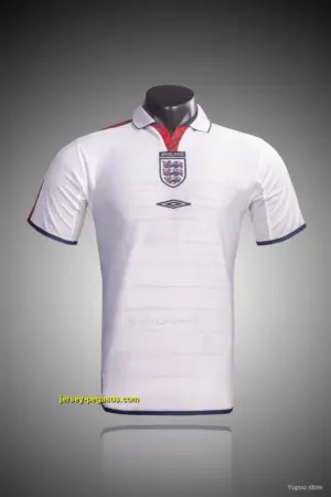 Retro 2004 England Home Soccer Jersey