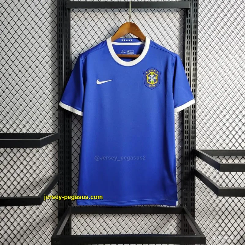 Retro 2006 Brazil Away Blue Jersey Retro 2006 Brazil Away Blue Jersey