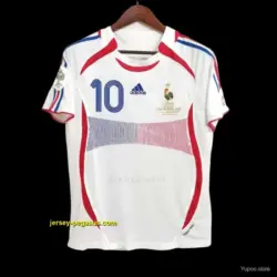 Retro 2006 France Away Soccer Jersey With 06 World Cup Patch