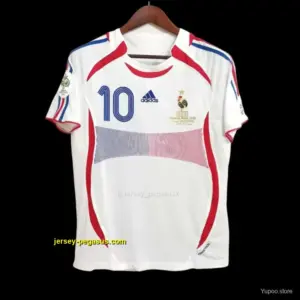 Retro 2006 France Away Soccer Jersey With 06 World Cup Patch