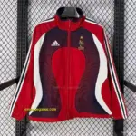 Retro 2006 France Red Full Zipper Windbreaker
