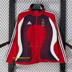 Retro 2006 France Red Full Zipper Windbreaker