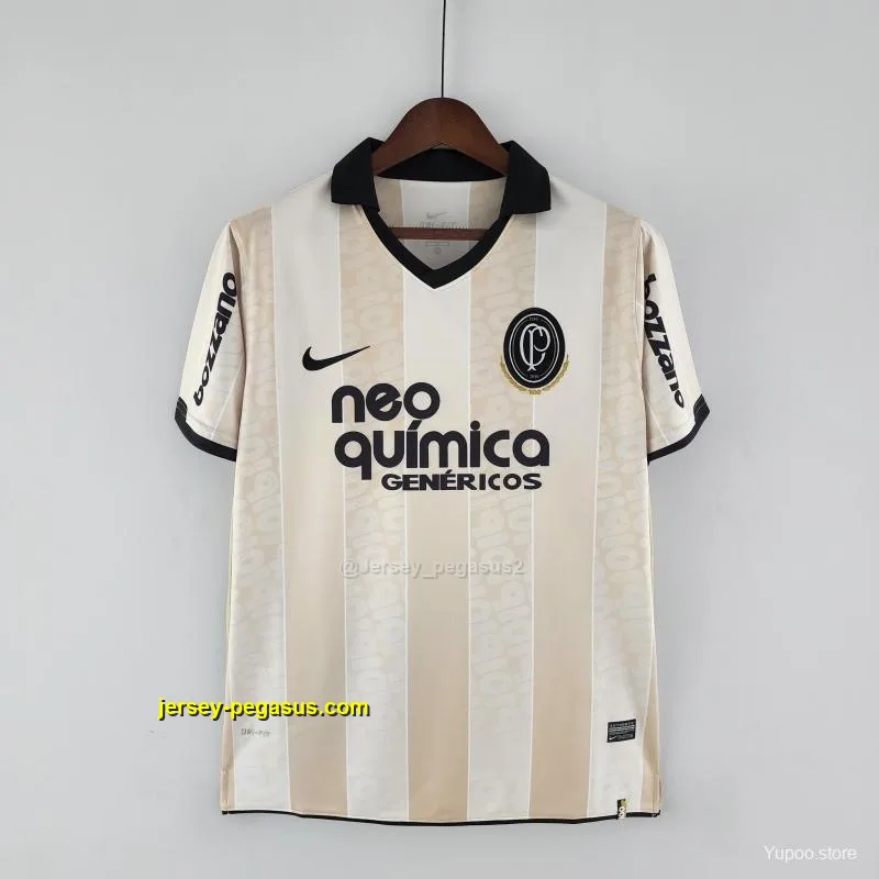 Retro 2010 Corinthians 100th Anniversary Beige Jersey Retro 2010 Corinthians 100th Anniversary Beige Jersey
