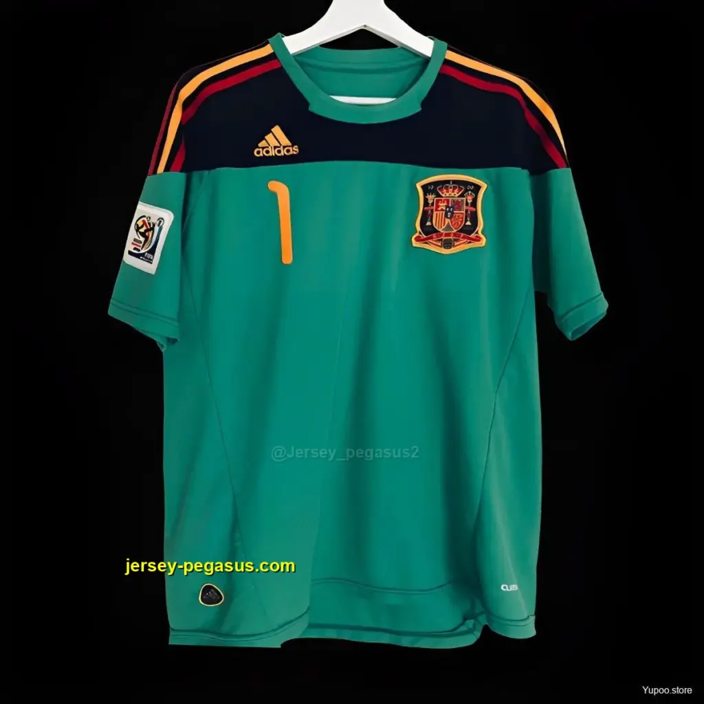 Retro 2010 Spain Green Goalkeeper Jersey