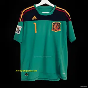 Retro 2010 Spain Green Goalkeeper Jersey