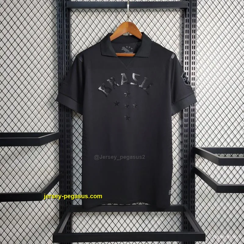 Retro 2013 Brazil Black Jersey Retro 2013 Brazil Black Jersey