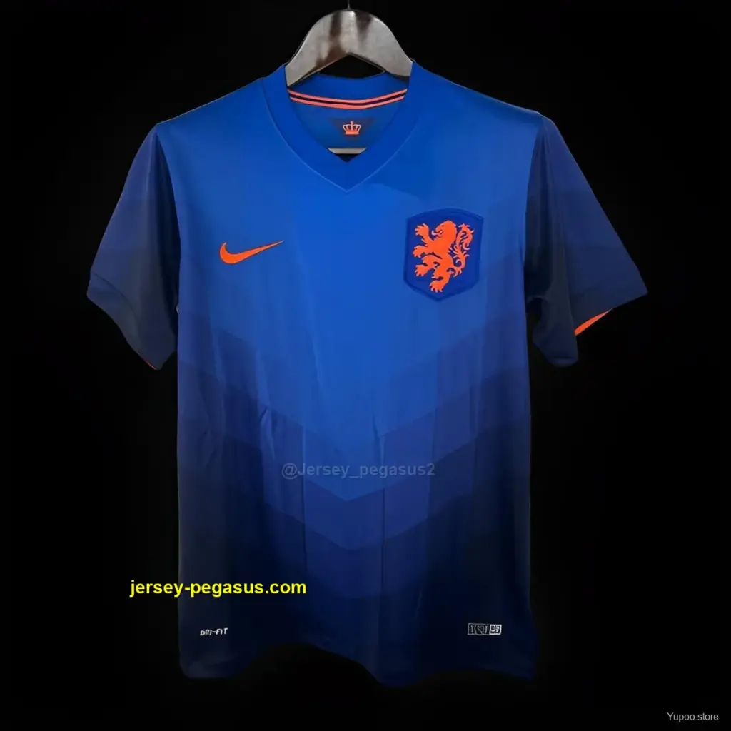 Retro 2014 Netherlands Away Blue Jersey