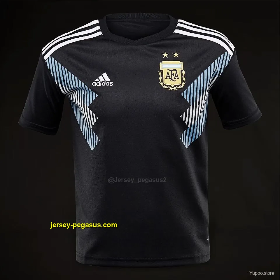 Retro 2018 Argentina Away Black Jersey Retro 2018 Argentina Away Black Jersey