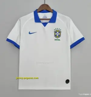 Retro 2019 Brazil Away White Jersey