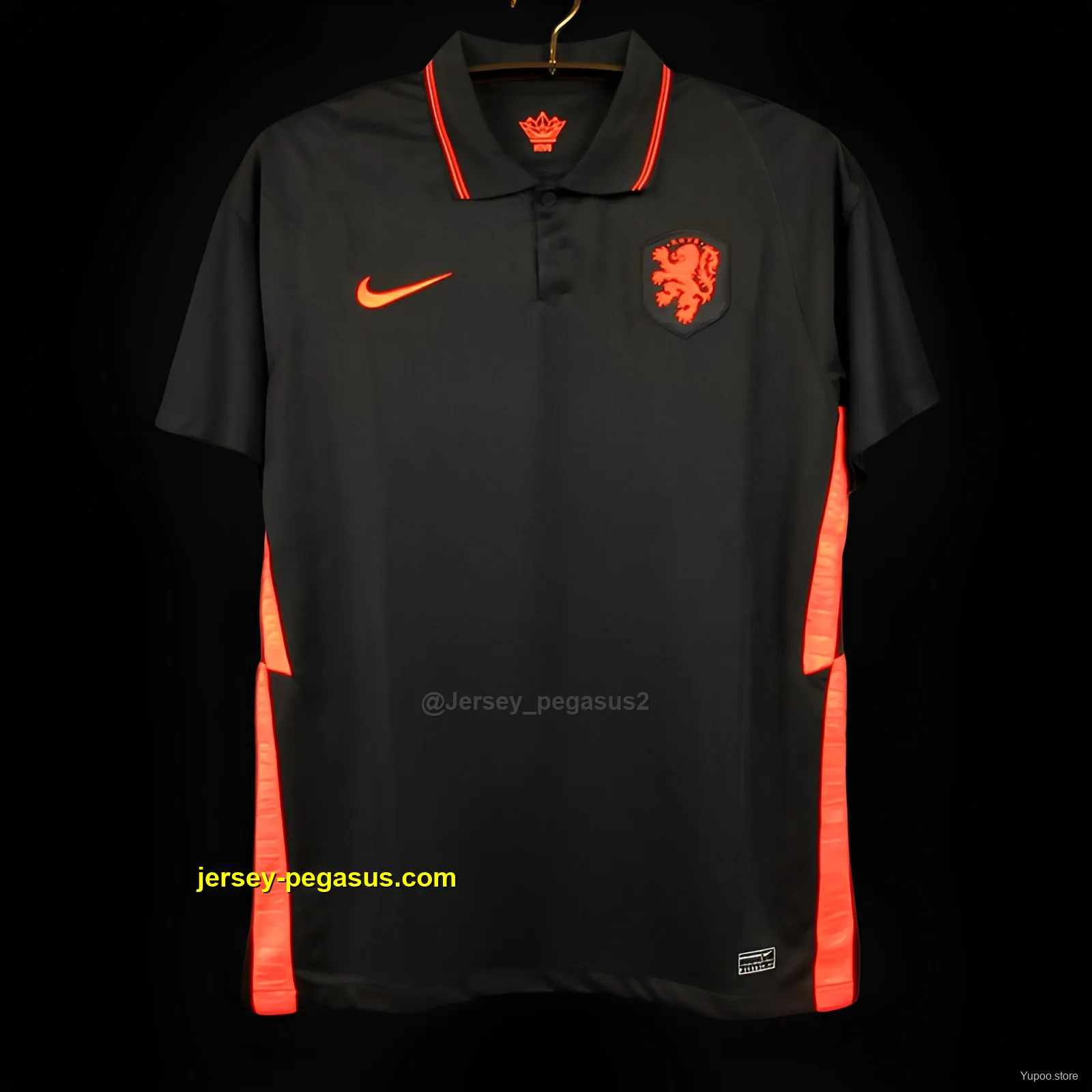 Retro 2020 Netherlands Away Black Jersey Retro 2020 Netherlands Away Black Jersey