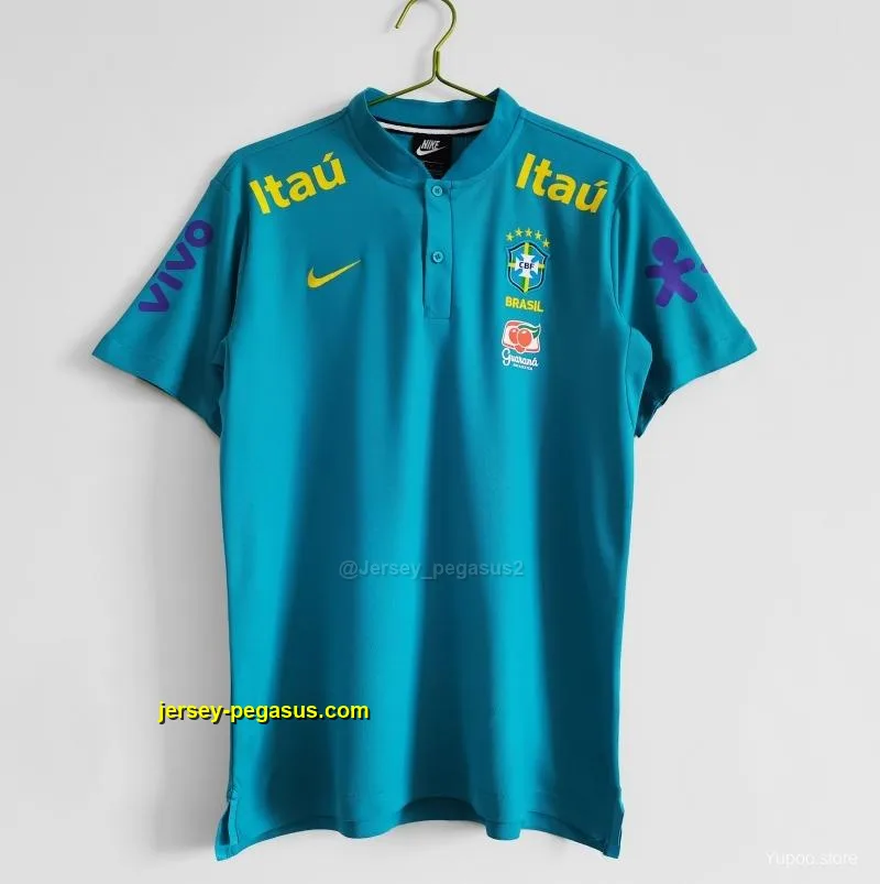 Retro 2021 Brazil Blue Training POLO Shirt Retro 2021 Brazil Blue Training POLO Shirt