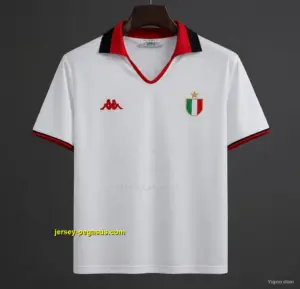 Retro AC Miilan Away White Champion League Jersey
